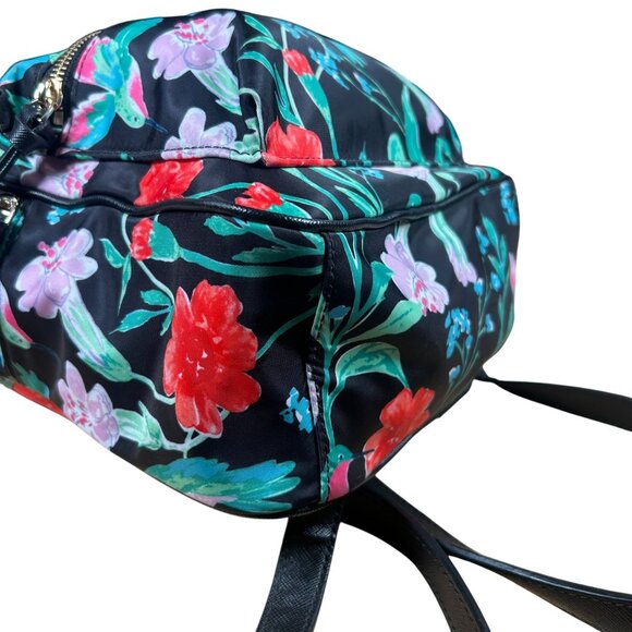Kate Spade New York Bradley Wilson Road Floral Hummingbird Nylon Backpack - Picture 3 of 9